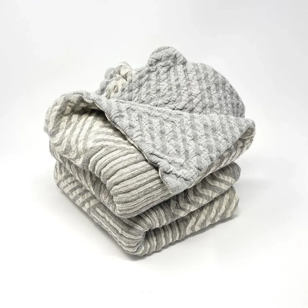 Pottery Barn Sweet July KING Pillow Shams Geometric Gray Set Of 2 Ayesha Curry